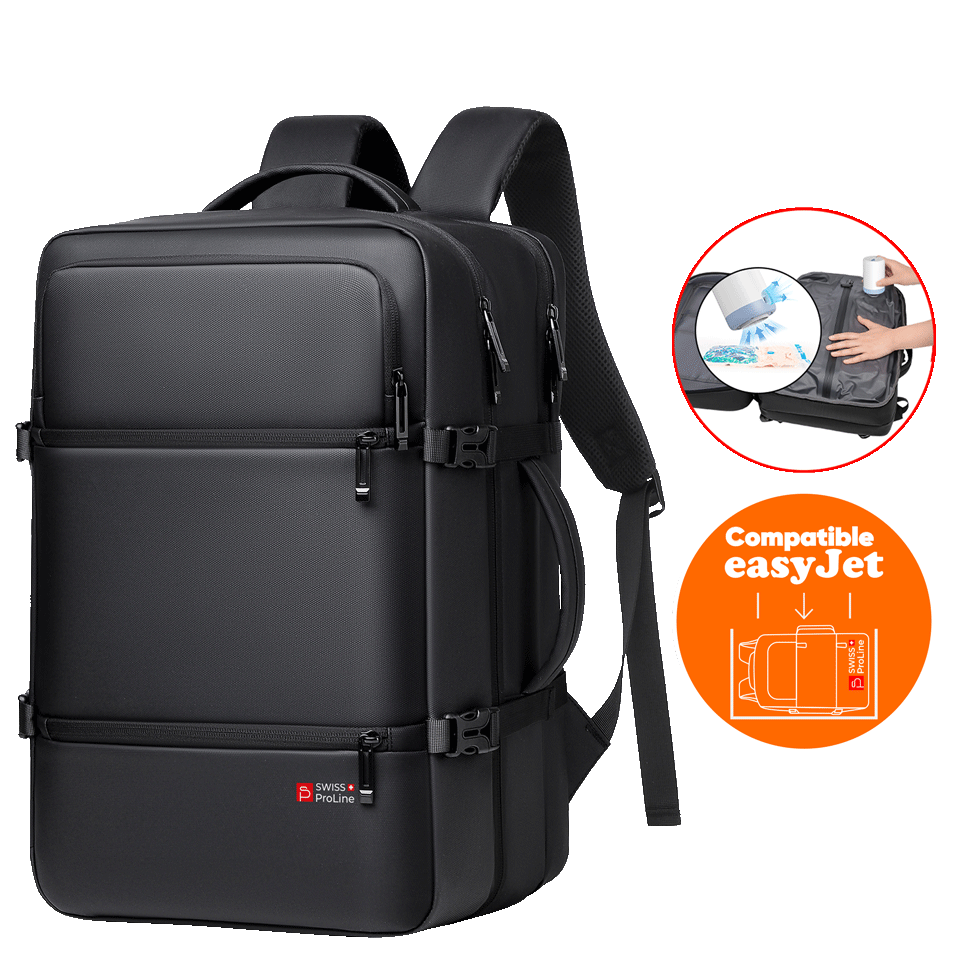 Sac à dos multifonctions avec pompe de compression (compatible Easyjet - 45cm)