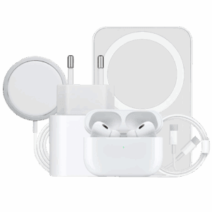 Kit indispensable de secours (Batterie magnétique / Câble USB C / Chargeur / Chargeur magnétique / Ecouteurs sans fil)