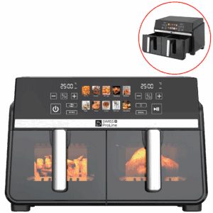 Friteuse à air chaud Air Fryer 10L (sans huile) avec double compartiments